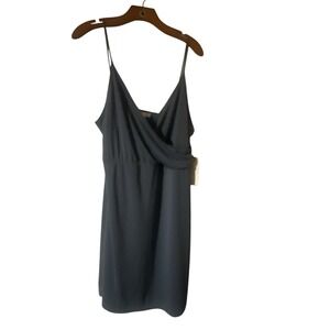 Leith V Neck Spaghetti Strap Grayish Blue Dress Size Large NWT